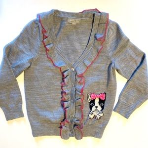 Kids Puppy with Pearls Cardigan